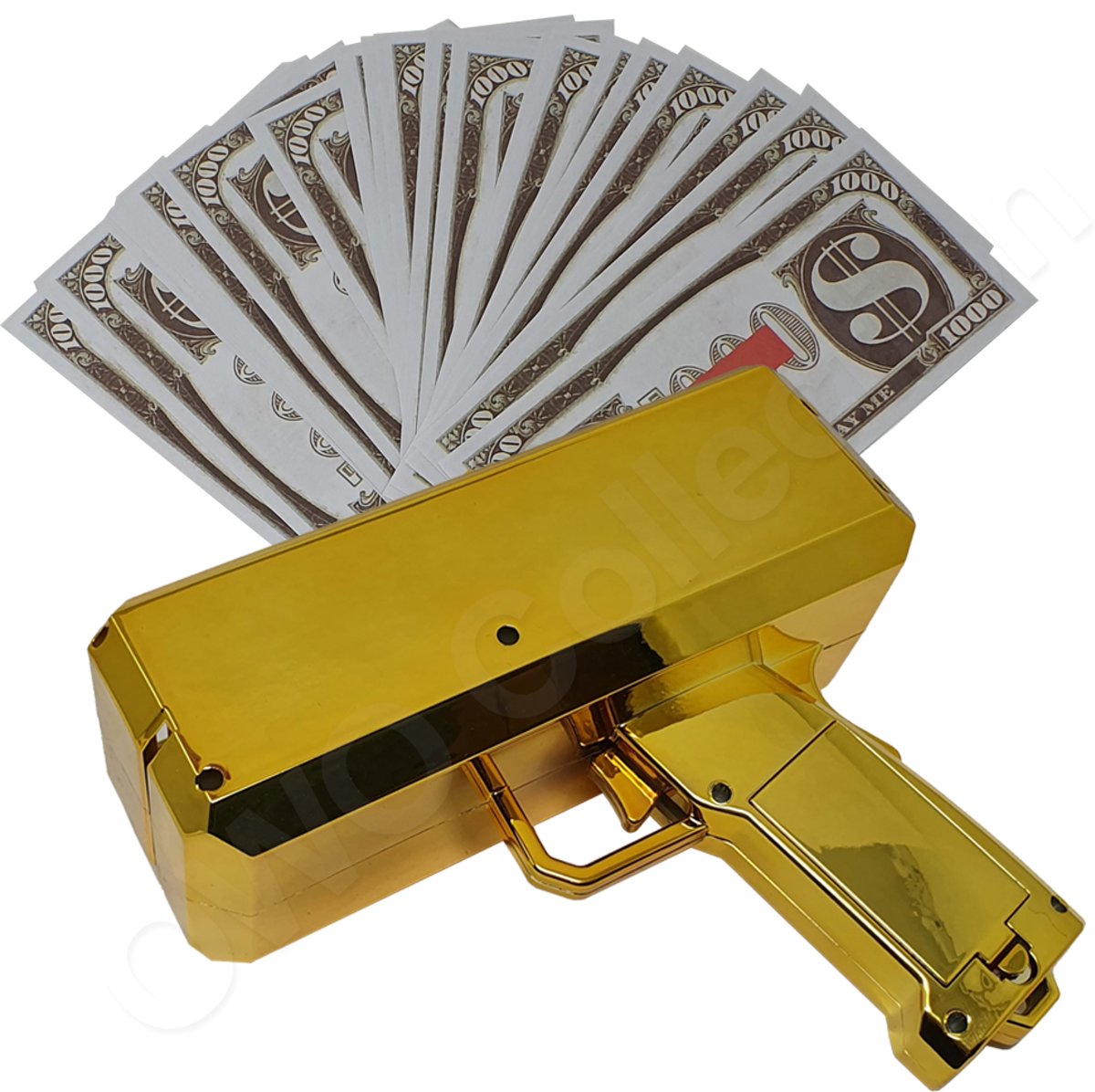 OWO - Money gun geld pistool cash cannon | Moneygun | Cashgun | Cashcannon | Geldpistool - inclusief nep geld - GOUD